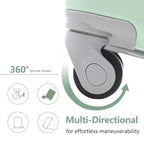 3 Piece 20" Hardshell Carry (Green and Grey / 3-Piece Set (20 Inch with Accessories))
