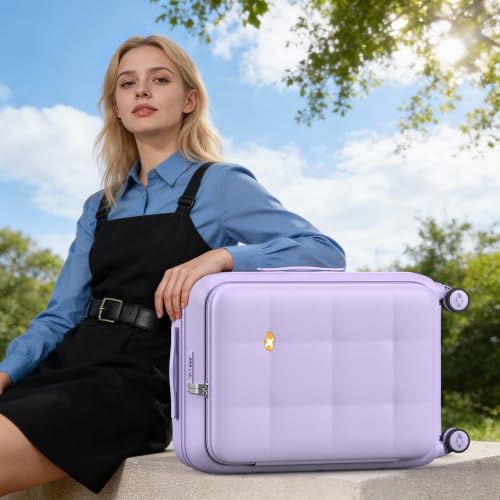 26 Inch Large Expandable Checked Luggage Hard Shell Suitcase (26 inch / Purple)