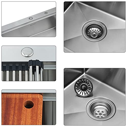 25 x 22 Inch Kitchen Sink (25" x 22" x 9" / Stainless Steel)