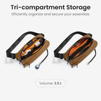 3.5L X Pac Sling Bag with RFID Blocking Crossbody Pack for Men Women (X-Pac Brown / 3.5L)