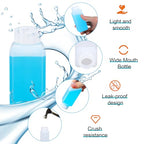 3.4oz Leak Proof Plastic Bottles with Caps (Translucent / 3.4oz)