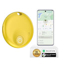 FindTag Duo Dual System Tracker for iOS or Android (Yellow-dual(1 Pack))