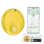 FindTag Duo Dual System Tracker for iOS or Android (Yellow-dual(1 Pack))