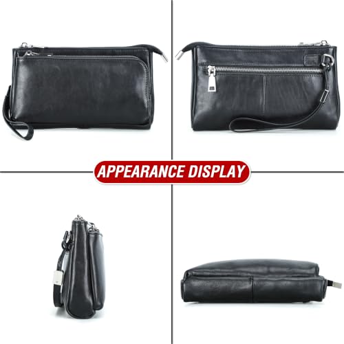 Electronic Organizer Zipper Bag Tech Kit (Vintage Black -【Fits Apple Accessories】- 2 / Electronic Storage Case - Sturdy Handmade)