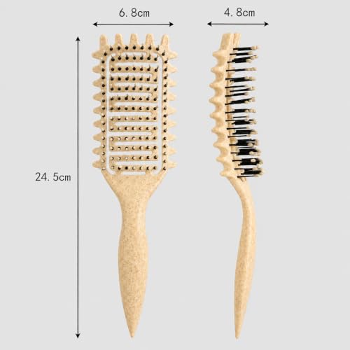 Curl Defining Brush for Curly Hair (1Pc Yellow)