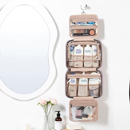 Travel Toiletry Bag for women (Large / Peach Pink)