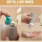 20 Pack Travel Bottles Set for Toiletries TSA Approved (black & white)