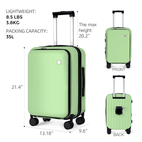 20 Inch Carry On Luggage (Sage Green / 20 Inch)