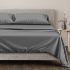 100% Egyptian Cotton Split King Sheets Sets for Adjustable Bed (Split King / 22 - Striped Dark Grey)