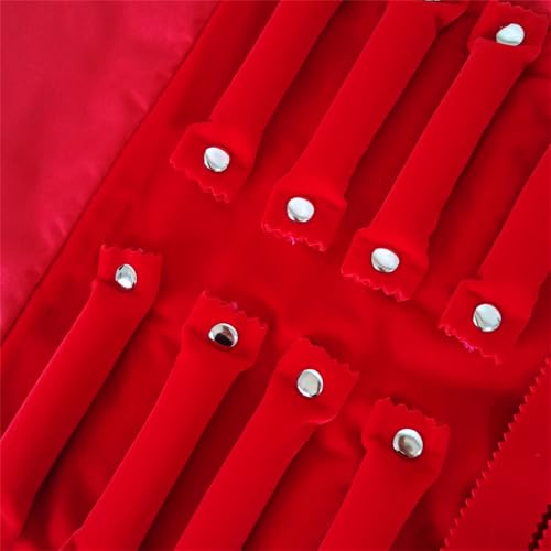 Travel Jewelry Case (Red(4 Earring+6 Necklace+8 Ring))