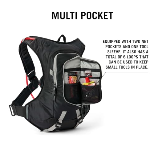 Moto Hydro 12L Hydration Pack with 3.0L (12L, Black Grey)