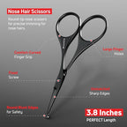 Premium Beard & Mustache Set with Beard scissors for men (5.5" Beard & Mustache Scissors / Black)