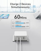 100W Flat USB C Charger Block (White)
