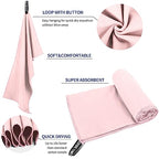 Microfiber Travel Towel (Pink / M:20"×40")