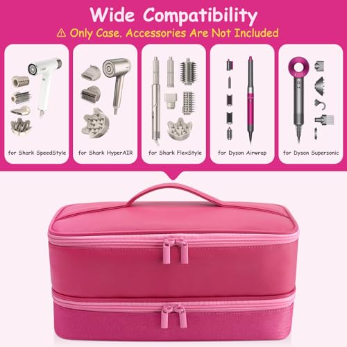 Travel Carrying Case for Hair Dryer for Shark Flexstyle Double (P-PINK)