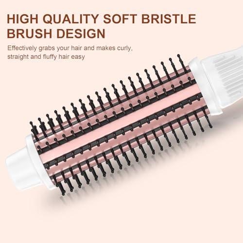Thermal Brush 1.5 Inch Curling Iron Volumizing Heated Round Brush (White / 1.5 Inch)