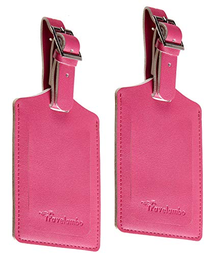 8 Pack Luggage Tags for Suitcases Airplane Travel Essentials (Rose Red)