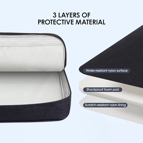 Double Layer Cable Organizer Bag Portable Travel Digital Storage (dark black)