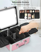 Makeup Bag with LED Mirror (Pink 2 / Small)