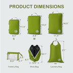 Compression Packing Cubes for Travel (Green / 8PCS)