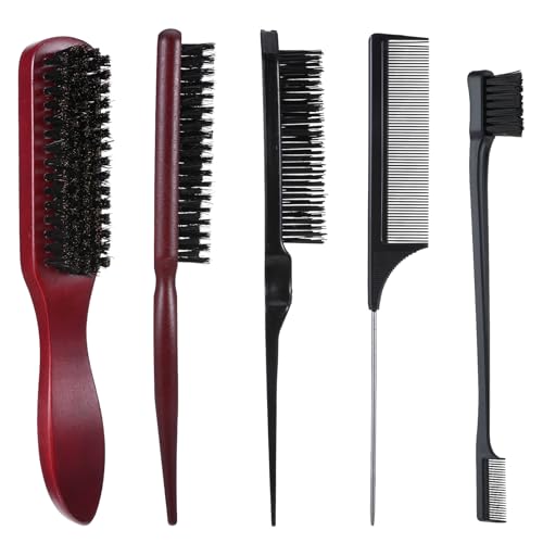5 Pcs Slick Back Hair Brush Set