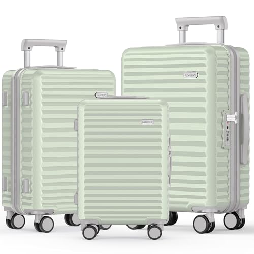 3pcs Luggage Set (Cyan / 3PCS/20 in/24 in/28 in)