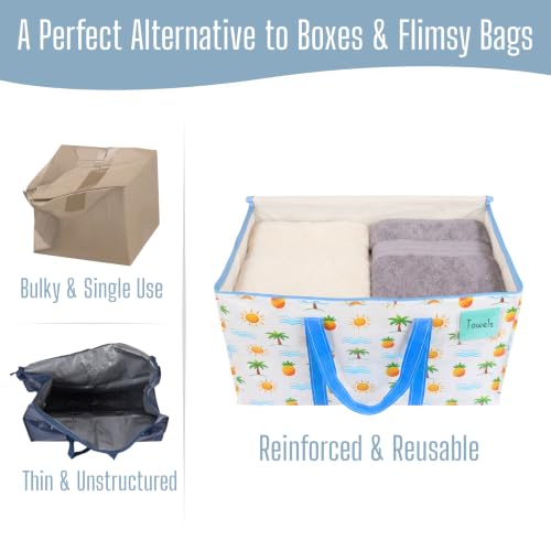 10 Pack Heavy Duty Moving Bags (10 Pack / Tropical Island)