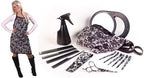 Cricket Limited Edition Black Lace Collection Professional Stylist Kit with 5.5” Beveled Edge Haircutting Shear, Carbon Combs 4 PK, Stylist Apron, Hair Clips, Mirror, Shear Sheath and H2O Spray
