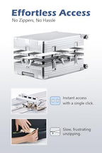 All Aluminum Zipperless Suitcase (Aluminum Silver / Carry on 20inch)