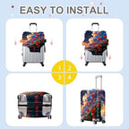 Poppy Flower Luggage Cover (#135 / M(fits 24-26Inch suitcase))