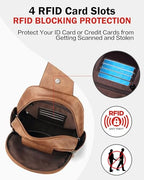 Large Sling Bag for Women (1 Brown Retro Style)