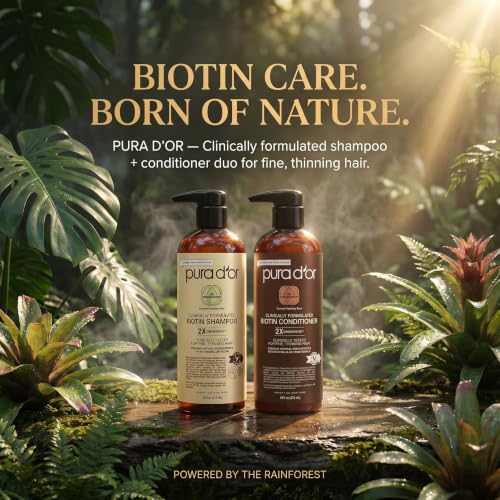 Clinically Formulated Biotin Shampoo & Conditioner Set (16 Fl Oz (Pack of 2))