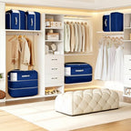 Comforter Storage Bag (Navy Blue / 110L (2-Layer Compression))