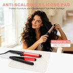 Oversize Silicone Heat Resistant Mat for Hair Tools (Ivory)