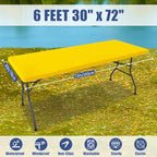 2 Pack Rectangle Spandex Fitted Table Cloth (Yellow / 72" x 30" (Rectangular))