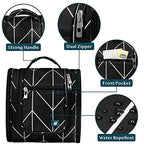 Toiletry Bag Travel Bag for Women Men (Standard (9x4x9) / Black Chevron)