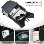 Hiking Backpack 10L Lightweight Foldable (Black)