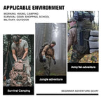 35L Tactical Backpack for Men (Black)