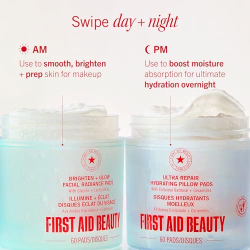 Facial Radiance Pads with Glycolic & Lactic Acids (60 Count (Pack of 1))