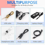 120 x Reusable Cable Ties Black, Adjustable Releasable Hook and Loop Cable - Image 4