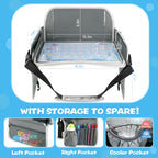 Kids Travel Tray for Boys or Girls (Grey+Blue)