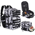 Military Tactical Backpack for Men and Women 45L Army 3 Days Assault Pack Bag Large Rucksack with Shoe Compartment (1.6 Black and White)