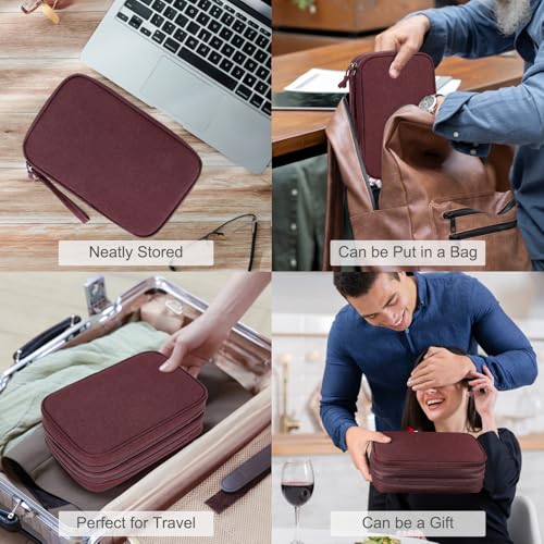 Electronic Organizer (9.1 x 5.9 x 3.15 inches / Wine Red)