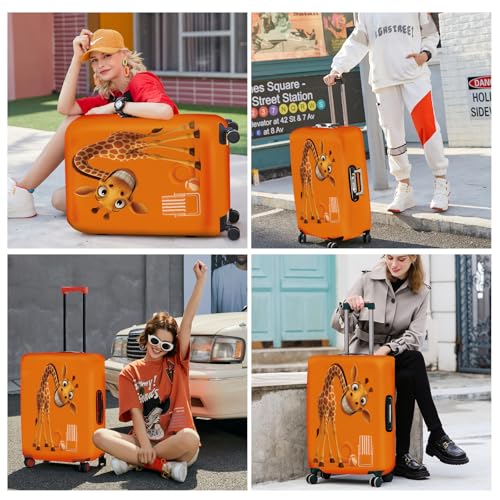 Giraffe Fun Luggage Cover (#39 / S(fits 20-22inch suitcase))