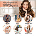 CORATED Heatless Curling Rod Headband, Hair Curlers to Sleep In, No Heat Curl with Hair Clips, Sleeping Curls Silk Ribbon Rollers for Long Hair