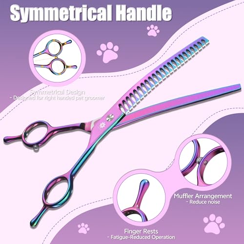 Curved Chunkers Dog Grooming Scissors (A-8 inch-Chunker)