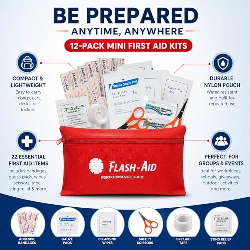 Mini First Aid Kits (Pack of 12)