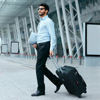 Softside Expandable Luggage with 4 Spinner Wheels (Black / 25-Inch)