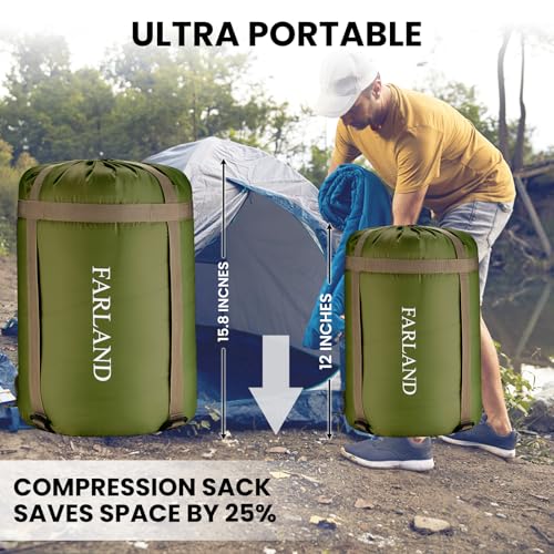 Sleeping Bag for Adults (Army Green / 87"x32.7")