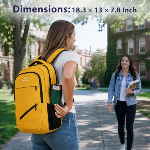 Yellow Backpack for Women (Yellow / 17 Inch)